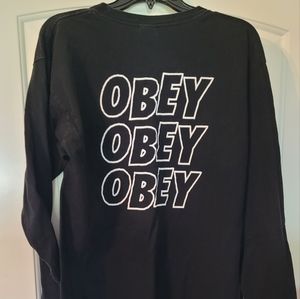 Black long sleeve OBEY O.B.E.Y. tshirt